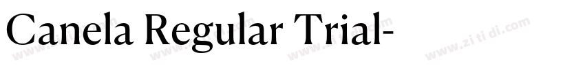 Canela Regular Trial字体转换